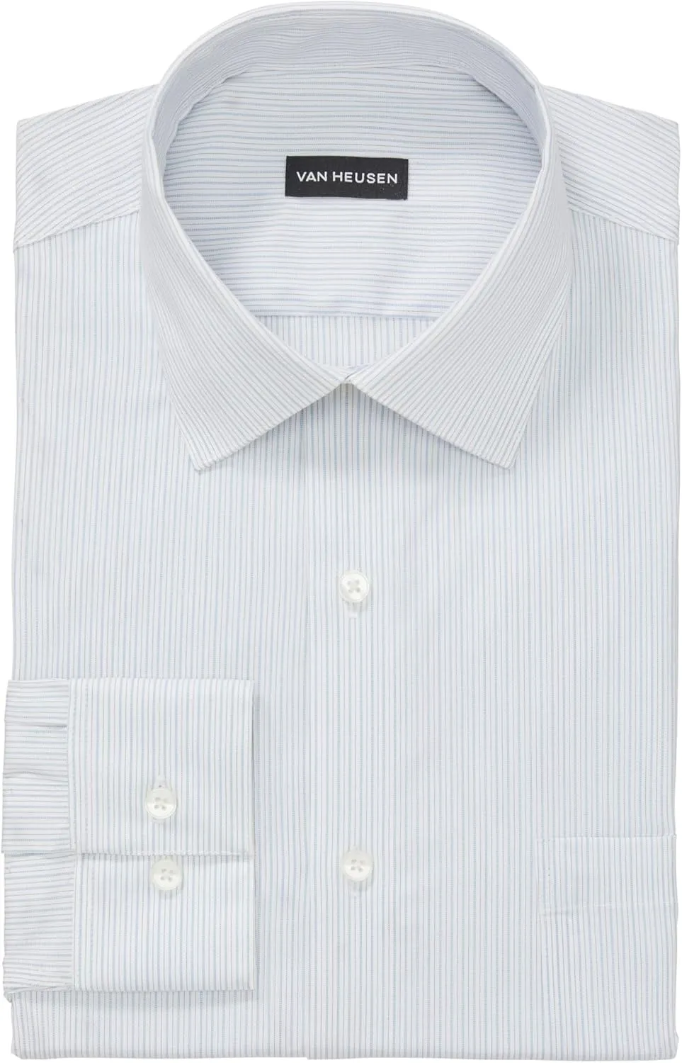 Van Heusen Men's Dress Shirt Regular Fit Ultra Wrinkle Free Flex Collar Stretch Stripe