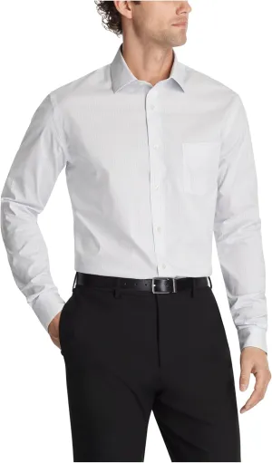 Van Heusen Men's Dress Shirt Regular Fit Ultra Wrinkle Free Flex Collar Stretch Stripe