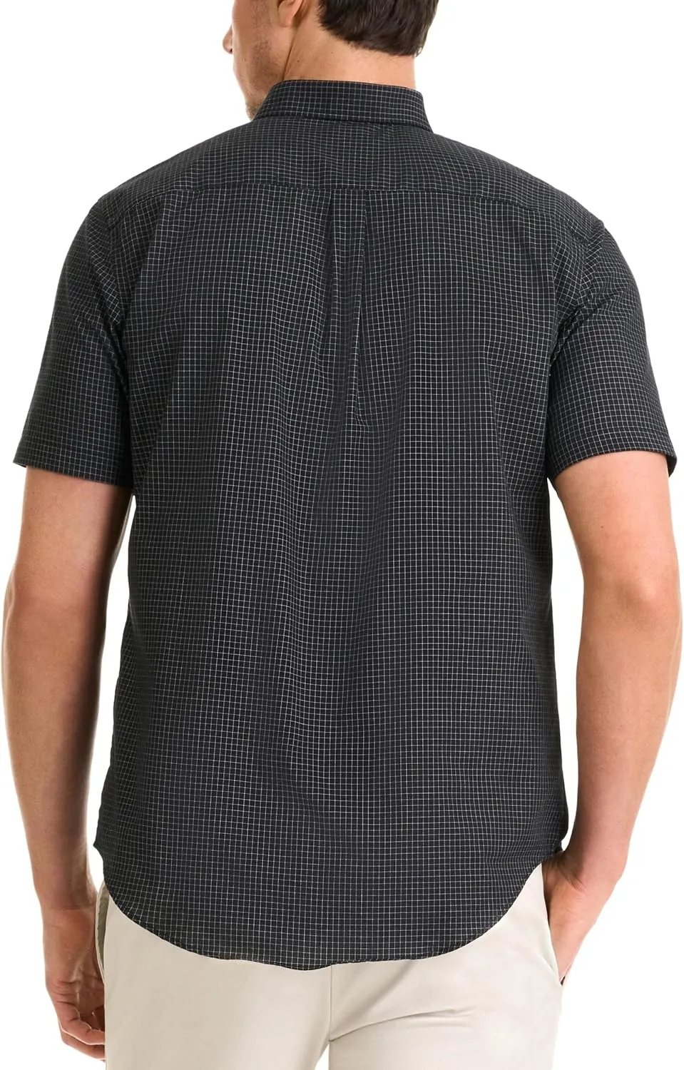 Van Heusen Men's Wrinkle Free Short Sleeve Button Down Check Shirt