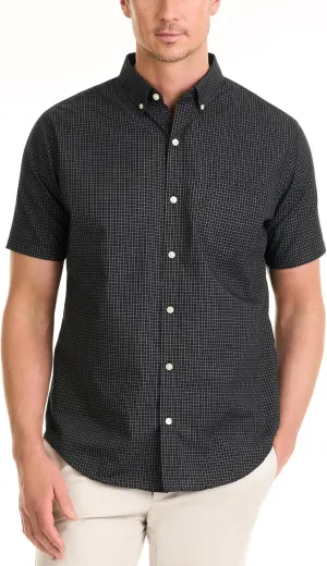 Van Heusen Men's Wrinkle Free Short Sleeve Button Down Check Shirt
