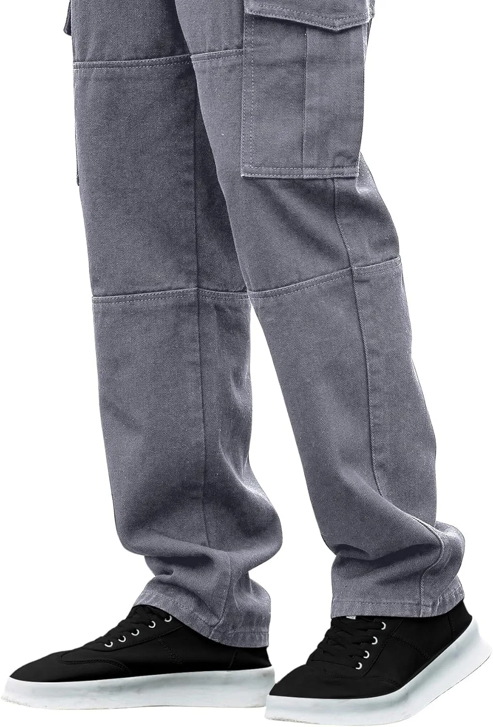 Verdusa Men's Casual Denim Cargo Pants Jeans with Cargo Pockets