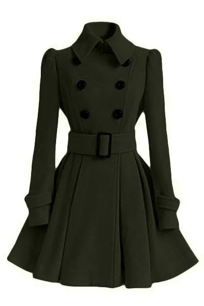 Winter/Spring Coat Fashion Spring Casual Winter Woolen Coat Women Skirt