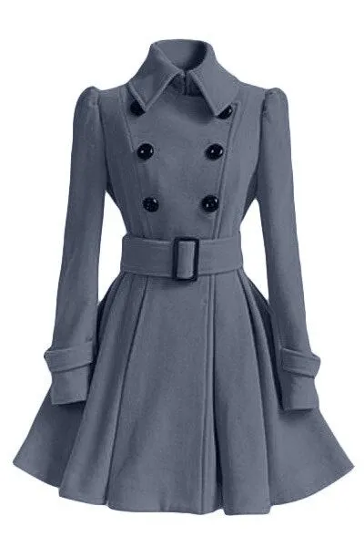 Winter/Spring Coat Fashion Spring Casual Winter Woolen Coat Women Skirt