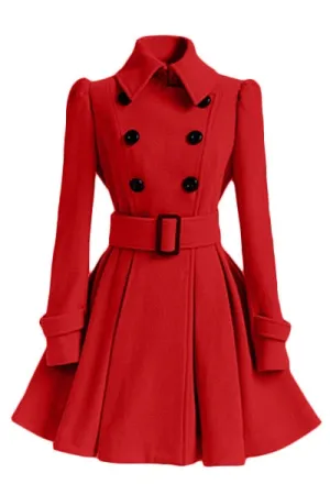 Winter/Spring Coat Fashion Spring Casual Winter Woolen Coat Women Skirt