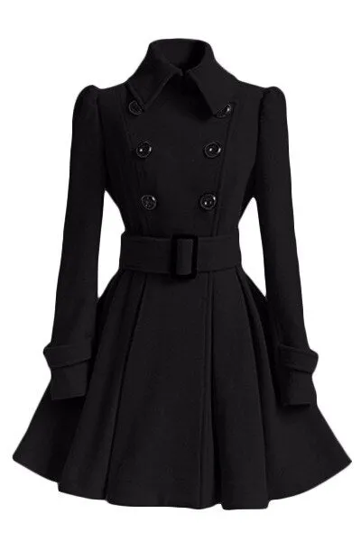 Winter/Spring Coat Fashion Spring Casual Winter Woolen Coat Women Skirt