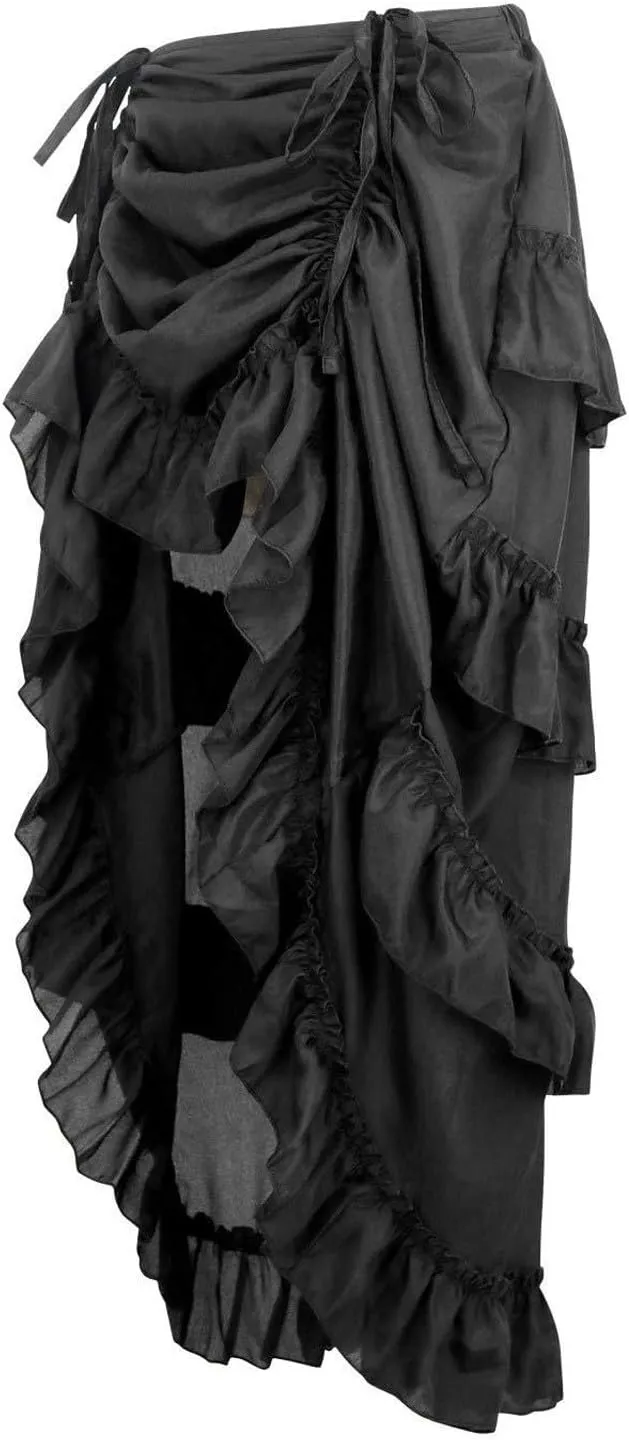 Women Skorts Lace Skirts for Women Maxi Long Midi Knee High Victorian Goth Ruched Peasant Steampunk Skorts 2025 Y2K