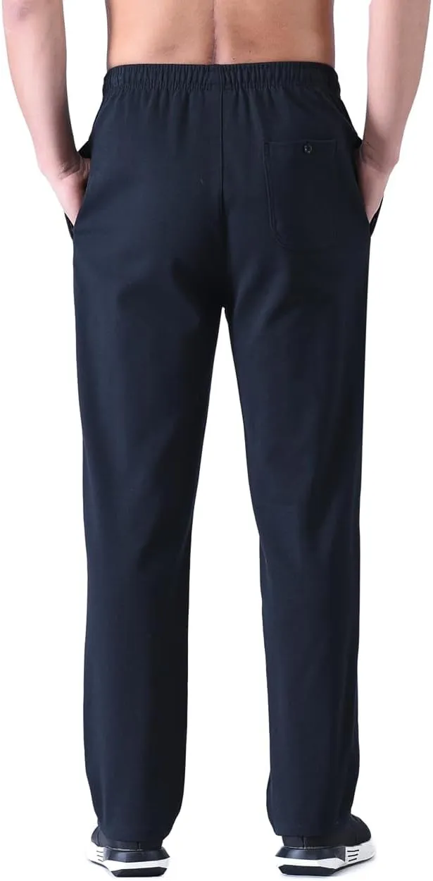 Zoulee Men's Front Zip Open-Bottom Sports Pants Sweatpants Trousers